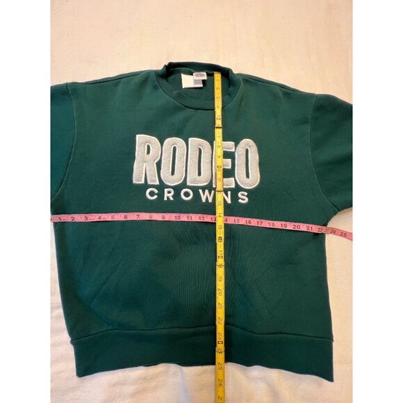Rodeo Crowns Wide Bowl Green Pullover Sweatshirt Free Size Unisex Japanese Brand - Picture 13 of 16